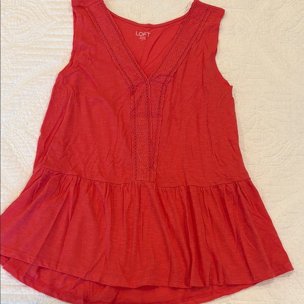 LOFT Sleeveless Peplum Blouse
